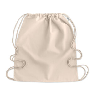 Sac à  cordon en coton organique. 140 gr/m². Fabriqué en coton organique certifié.-Beige-8719941054783-3