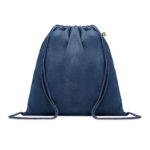 Sac à  cordon en coton 50% denim recyclé et 50% coton. 250 gr/m².-Bleu-8719941055827