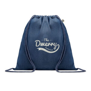 Sac à  cordon en coton 50% denim recyclé et 50% coton. 250 gr/m².-Bleu-8719941055827-5