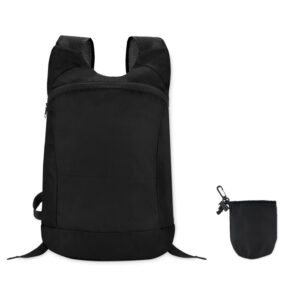 Sac à  dos de sport pliable en polyester indéchirable avec ouverture zippée sur le devant