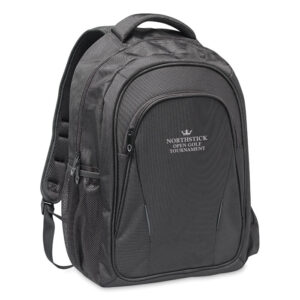 Sac à  dos pour ordinateur portable 15 '' avec compartiments. Incluant plusieurs poches et un porte-stylo. Dos et bretelles rembourrés. Polyester 1680D-Noir-8719941011182-5