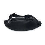 Sac banane en RPET 210D avec compartiment principal à  fermeture éclair et sangle de taille réglable.-Noir-8719941052611-1