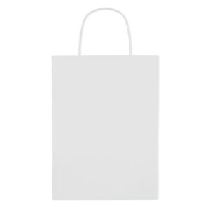 Moyen  sac cadeau en papier. 150 gr/m².-Blanc-8719941000292