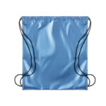 Sac cordelette avec lamination brillante en Polyester 190T.-Bleu-8719941011366-1