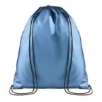 Sac cordelette avec lamination brillante en Polyester 190T.-Bleu-8719941011366