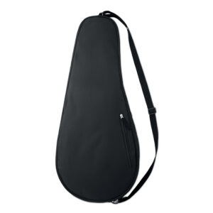 Sac de transport pour padel simple en RPET 600D rembourré.  Comprend une bandoulière réglable. Poche frontale supplémentaire à  fermeture éclair.-Noir-8719941054370-2