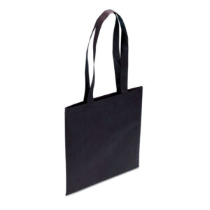 Sac shopping en  non tissé 80 Gr/m² présente un large choix de couleurs. Longues anses.-Noir-8719941014589-1