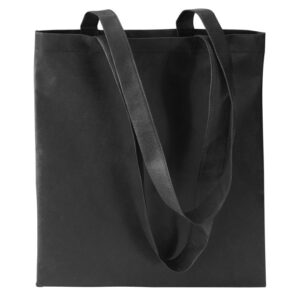 Sac shopping en  non tissé 80 Gr/m² présente un large choix de couleurs. Longues anses.-Noir-8719941014589