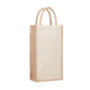 Sac pour deux bouteilles en jute et toile 320 gr/m². Bouteilles nons fournies-Beige-8719941053465