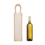 Sac  pour une bouteille  de vin en jute et toile 320 gr/m². Bouteille non founie-Beige-8719941053458-1