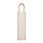 Sac  pour une bouteille  de vin en jute et toile 320 gr/m². Bouteille non founie-Beige-8719941053458-3