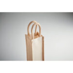 Sac  pour une bouteille  de vin en jute et toile 320 gr/m². Bouteille non founie-Beige-8719941053458-6