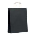 Grand sac en papier  (50% recyclé).  90 gr/m². Fabriqué en UE.-Noir-8719941051614
