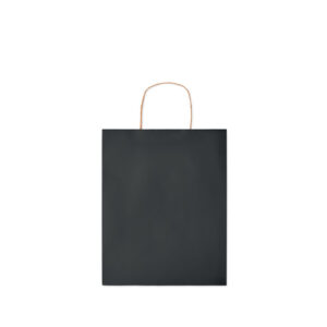 Sac en papier de taille moyenne pour les cadeaux.(50% recyclé).  90gr/m². Fabriqué en UE.-Noir-8719941051553-1