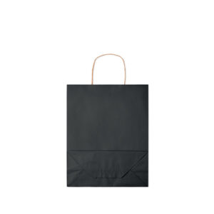 Sac en papier de taille moyenne pour les cadeaux.(50% recyclé).  90gr/m². Fabriqué en UE.-Noir-8719941051553-3