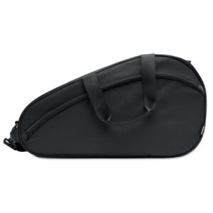 Sac de transport pour raquette de padel en RPET 600D rembourré.  Comprend une bandoulière réglable. Poche frontale supplémentaire à  fermeture éclair.-Noir-8719941057654-2