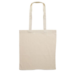 Sac  shopping en coton avec anses longues. 140 gr/m². Produit sous une norme certifiée pour l'utilisation de substances nocives dans le textile.-Beige-8719941011540