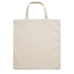 Sac shopping en coton à  anses courtes. 140gr /m². Produit sous une norme certifiée pour l'utilisation de substances nocives dans le textile.-Beige-8719941046849