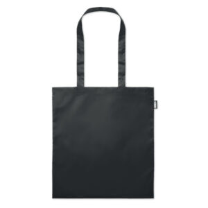 Sac shopping en RPET 190T  avec anses longues. Matériau écologique fabriqué à  partir de bouteilles en plastique recyclées.-Noir-8719941001947-1