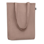 Sac shopping en tissu 100% chanvre avec anses longues. 200 gr/m².-Marron-8719941051041