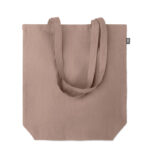 Sac shopping en tissu 100% chanvre avec anses longues. 200 gr/m².-Marron-8719941051041-3