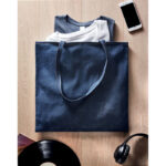 Sac shopping avec longues anses en coton recyclé 50% denim et 50% coton. 250 gr/m².-Bleu-8719941055803-4