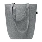 Sac shopping en feutre RPET avec anses longues et soufflet sur le fond.-Gris-8719941052000-1