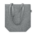 Sac shopping en feutre RPET avec anses longues et soufflet sur le fond.-Gris-8719941052000-3