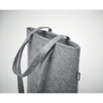 Sac shopping en feutre RPET avec anses longues et soufflet sur le fond.-Gris-8719941052000-6