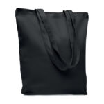 Sac shopping en toile avec anses longues. 270 gr/m².-Noir-8719941056138-3