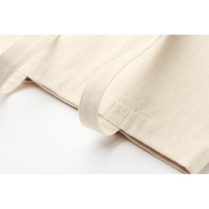 Sac shopping  en toile avec anses longues et soufflet sur le fond . 270 gr/m². Produit sous une norme certifiée pour l'utilisation de substances nocives dans le textile.-Beige-8719941048485-6