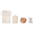 pierre et fleur de douche présenté dans un sac en jute avec fenêtre PEVA.-Beige-8719941047419
