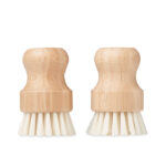 Lot de 2 brosses en bambou pour nettoyer légumes et champignons-Bois-8719941055148-3