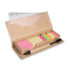 Boîte cartonnée contenant 2 blocs de feuillets repositionnables couleur