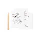 Set de coloriage avec 6 crayons de couleur en bois