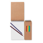 dont 6 pages de dessin et  18 pages vierges. Comprend 8 crayons de couleurs.-Beige-8719941025356