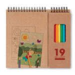 dont 6 pages de dessin et  18 pages vierges. Comprend 8 crayons de couleurs.-Beige-8719941025356-2