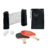 Jeu de tennis de table avec filet roulant. Comprend 3 balles