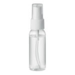 Spray nettoyant pour les mains en flacon PET rechargeable. Contenance 30ml. Formulation à  70% d'alcool. Fabriqué en UE. Ce produit est classé dans la catégorie cosmétique.-Transparent-8719941051935-3