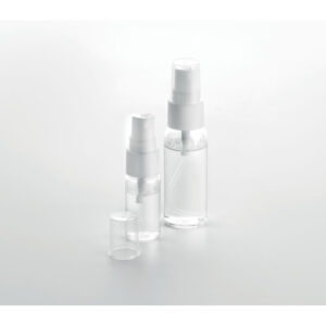 Spray nettoyant pour les mains en flacon PET rechargeable. Contenance 30ml. Formulation à  70% d'alcool. Fabriqué en UE. Ce produit est classé dans la catégorie cosmétique.-Transparent-8719941051935-6