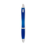 Stylo à  bille à  bouton poussoir en RPET. Encre bleue.-Transparent Bleu-8719941055643-1