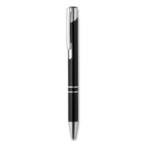 Stylo bille rétractable en aluminium.  Encre noire.-Noir-8719941040694-1