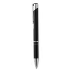 Stylo bille rétractable en aluminium.  Encre noire.-Noir-8719941040694