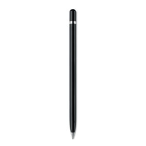 Stylo sans encre en aluminium de longue durée. Le stylo écrit grâce à  la pointe en alliage métallique. (Effet crayon à  papier)-Noir-8719941052628