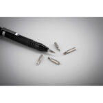 Torche en aluminium en forme de stylo avec 3 lampes LED et aimant