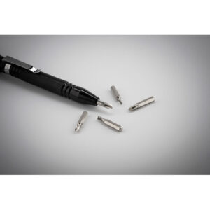 Torche en aluminium en forme de stylo avec 3 lampes LED et aimant
