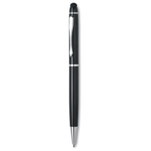 Stylo bille touch twist en aluminium. Encre bleue. Présenté dans boite cartonnée assortie.-Noir-8719941009776-1