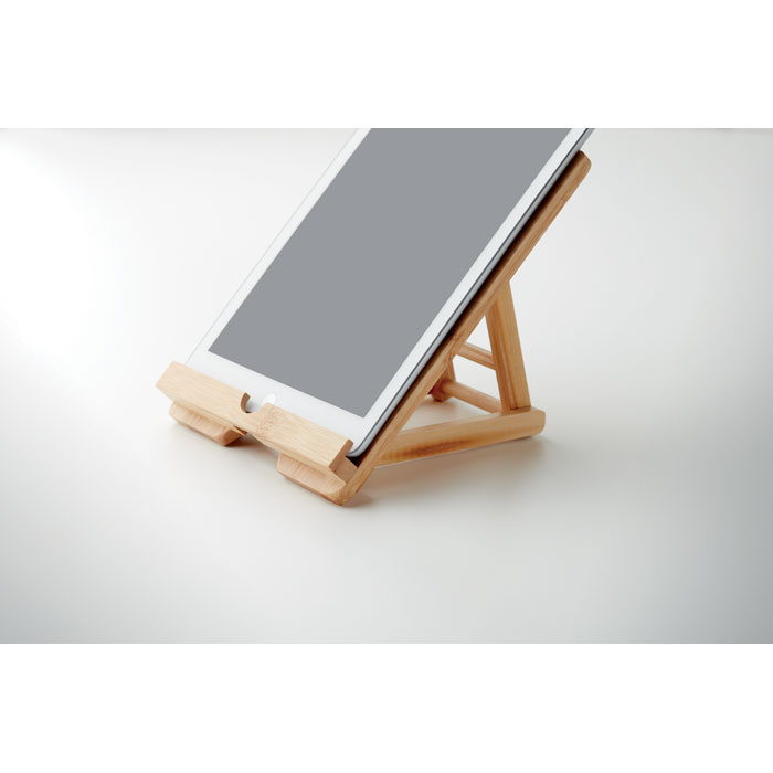 Support pliable pour tablette ou smartphone en bambou.-Bois-8719941054295-6