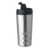 Tasse de voyage à  double paroi en acier inoxydable à  double paroi. Intérieur en PP. Contenance 280 ml.-Argent mat-8719941003453