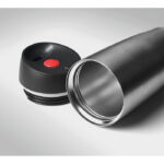 Mug à  double paroi en acier inoxydable. Anti fuite et avec fermeture sécurisée. Contenance 350ml. Anti fuite.-Argent mat-8719941003415-2